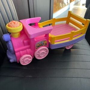 Pink and Yellow Toy Train for Kids